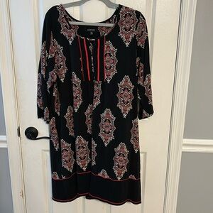 2/$20!!! Black red and white dress, 3X